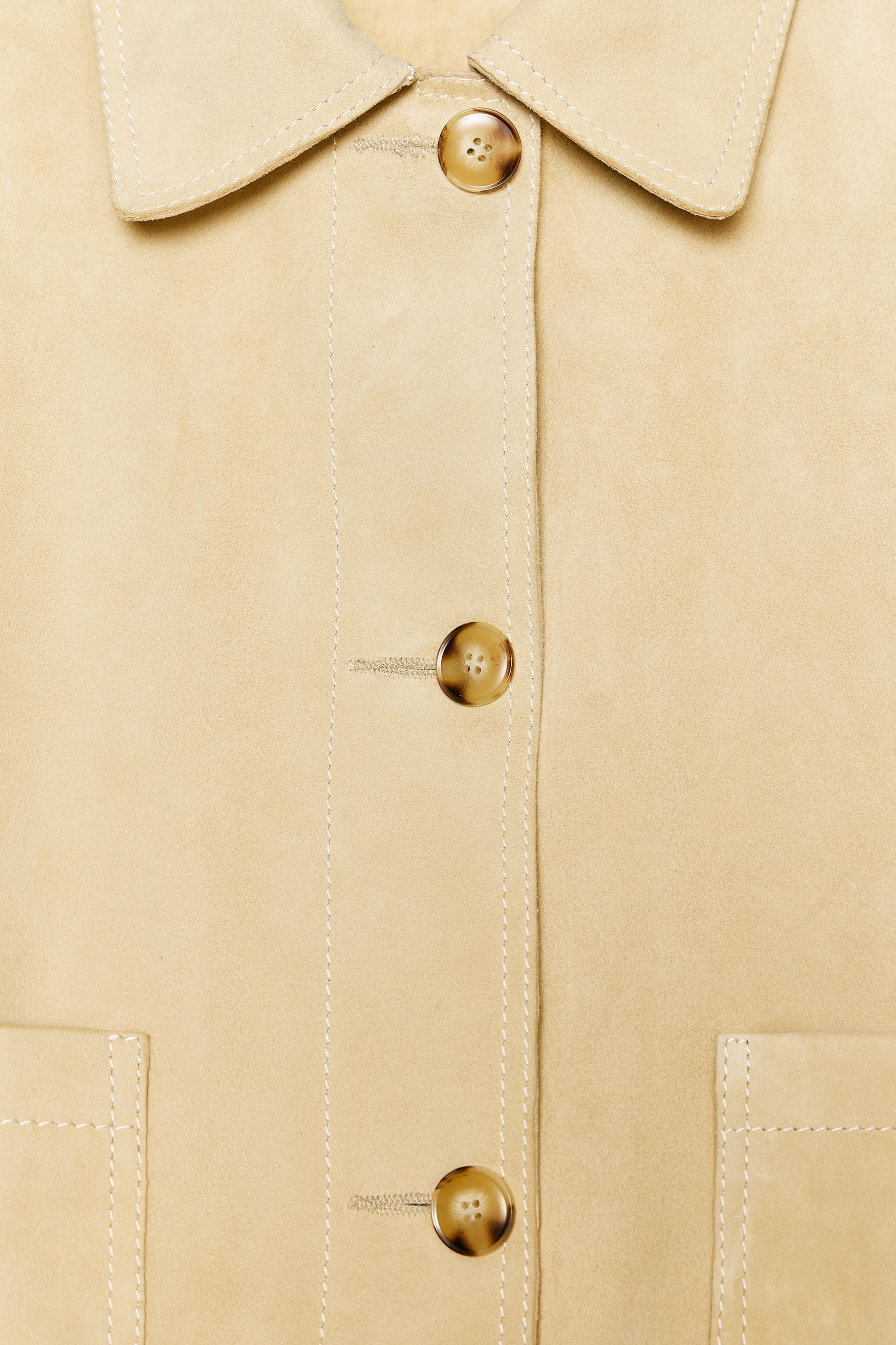 新品ZARA ZW COLLECTION レザー スエード ジャケット Sサイズ ZW COLLECTION LIMITED EDITION スエードレザーオーバーサイズ