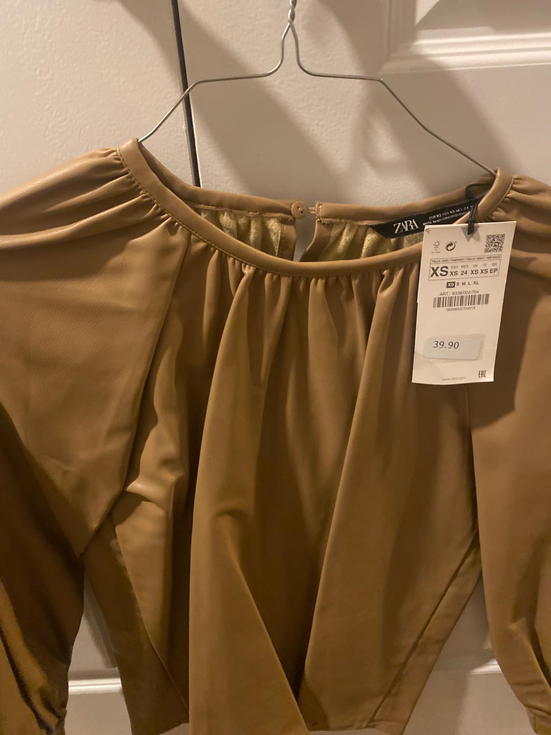 FAUX LEATHER TOP TRF - Image 3