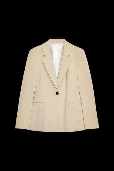 Zara ONE-BUTTON TAILORED BLAZER - Sand