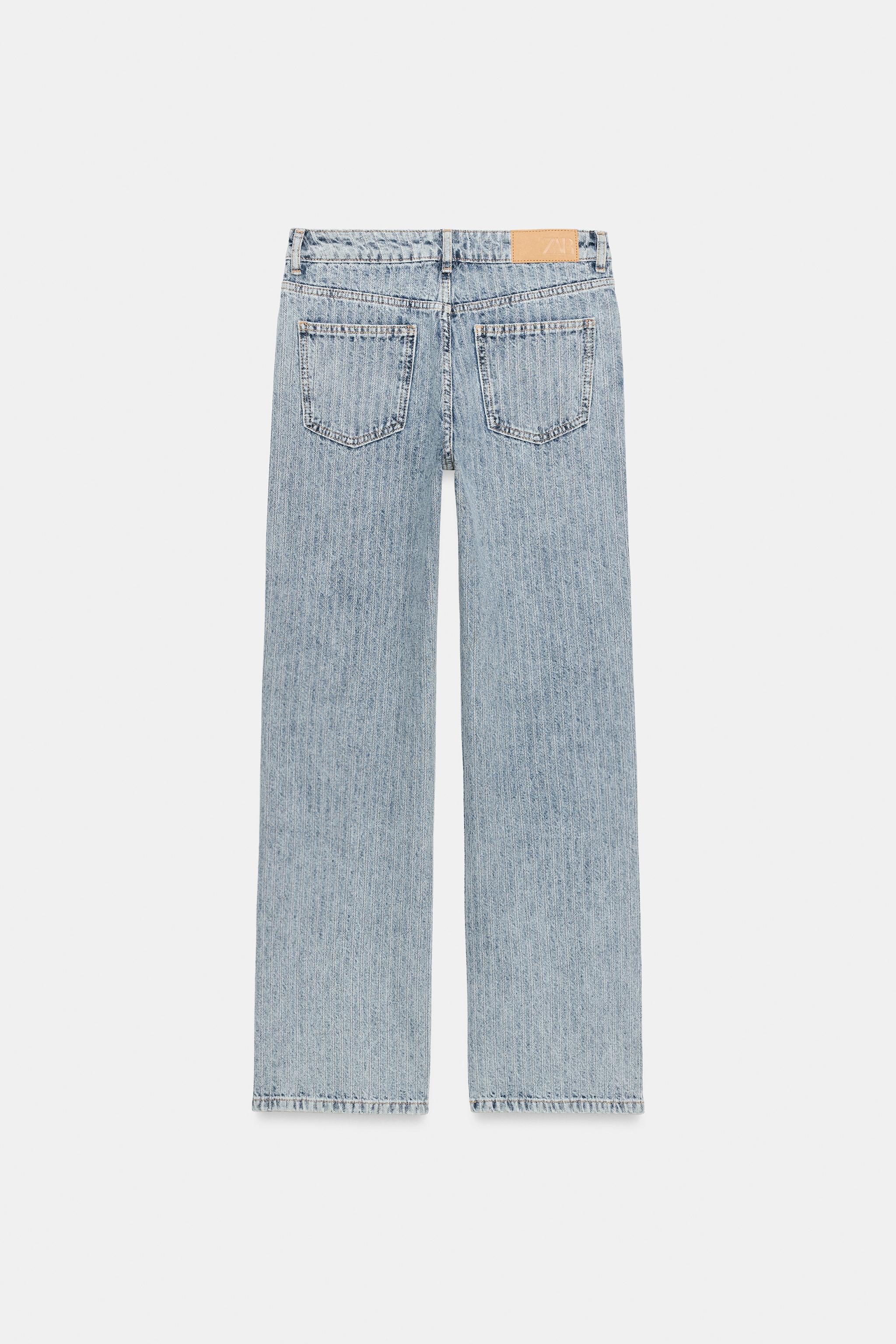 Женские джинсы Zara Z1975 MID-RISE STRAIGHT JACQUARD JEANS — фото 8