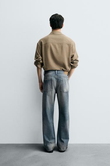 JEAN STRAIGHT FIT REGULAR DÉCHIRÉ - Bleu moyen de Zara - Image 2