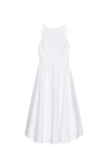 VOLUMINOUS TRENCH MIDI DRESS - White by Zara