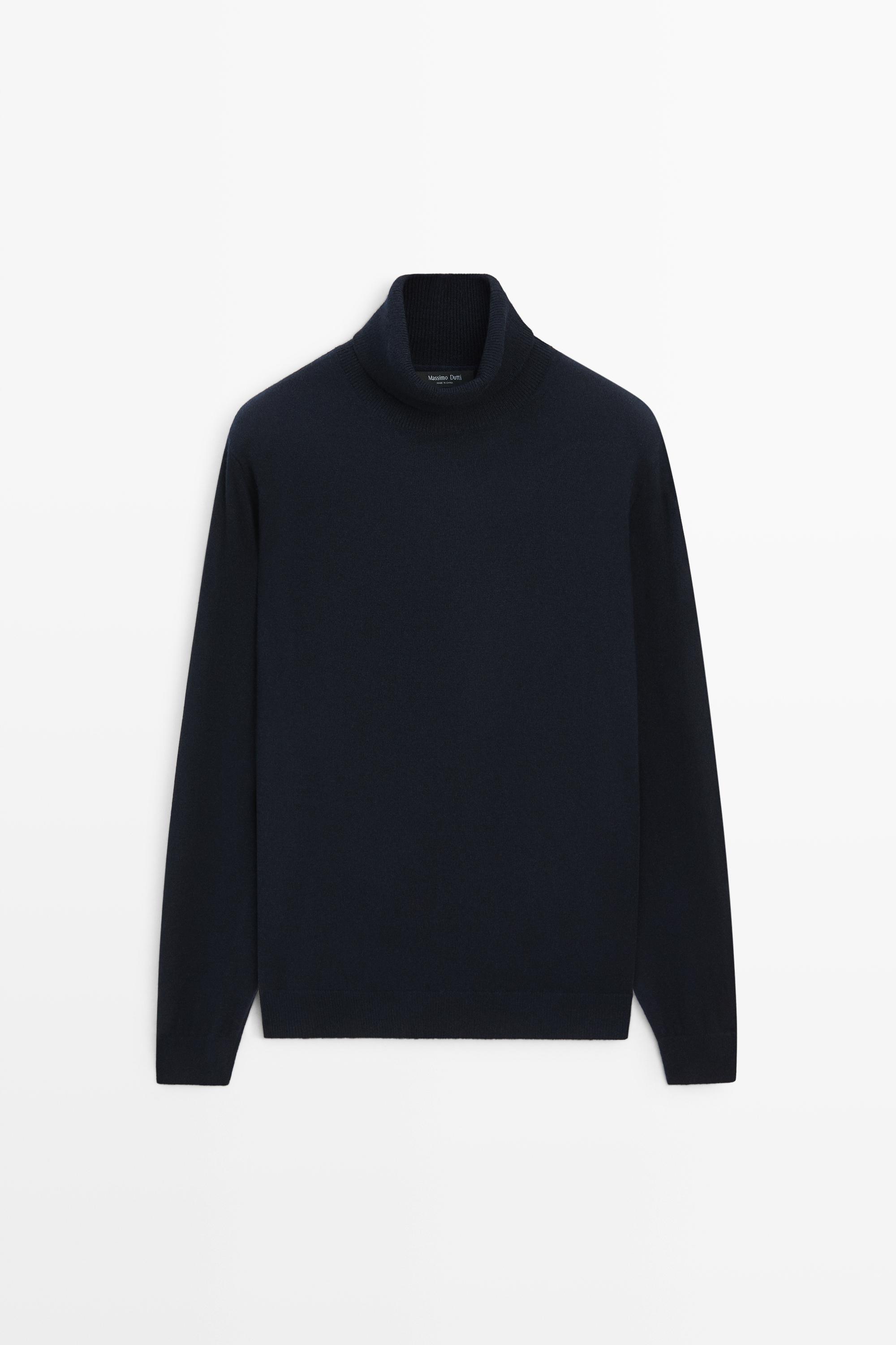 Pull en maille à col roulé 100 % laine