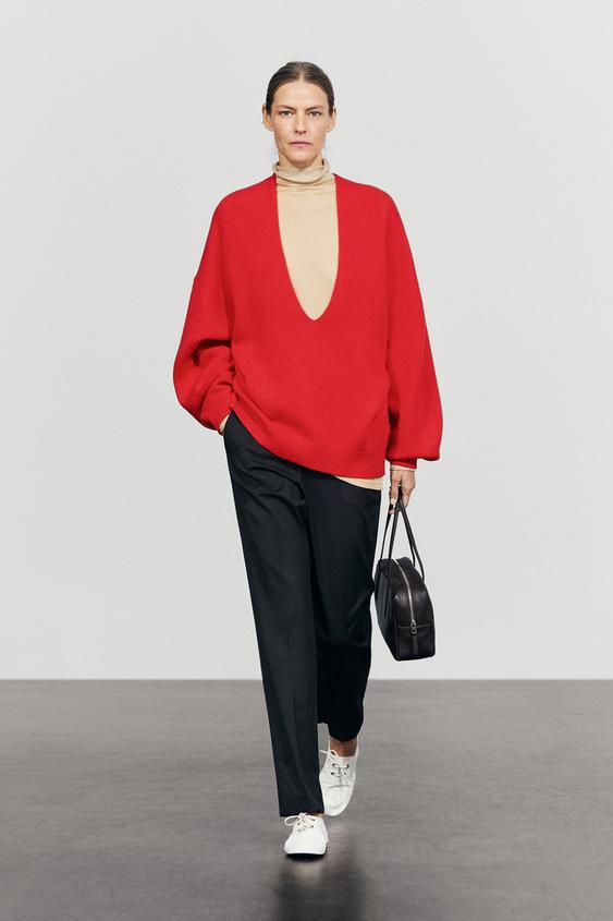 Pull en maille oversize mélangée de laine - 599 de Zara - Image 0