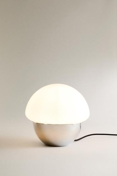 LARGE OVAL TABLE LAMP - Silver by Zara - Image 1