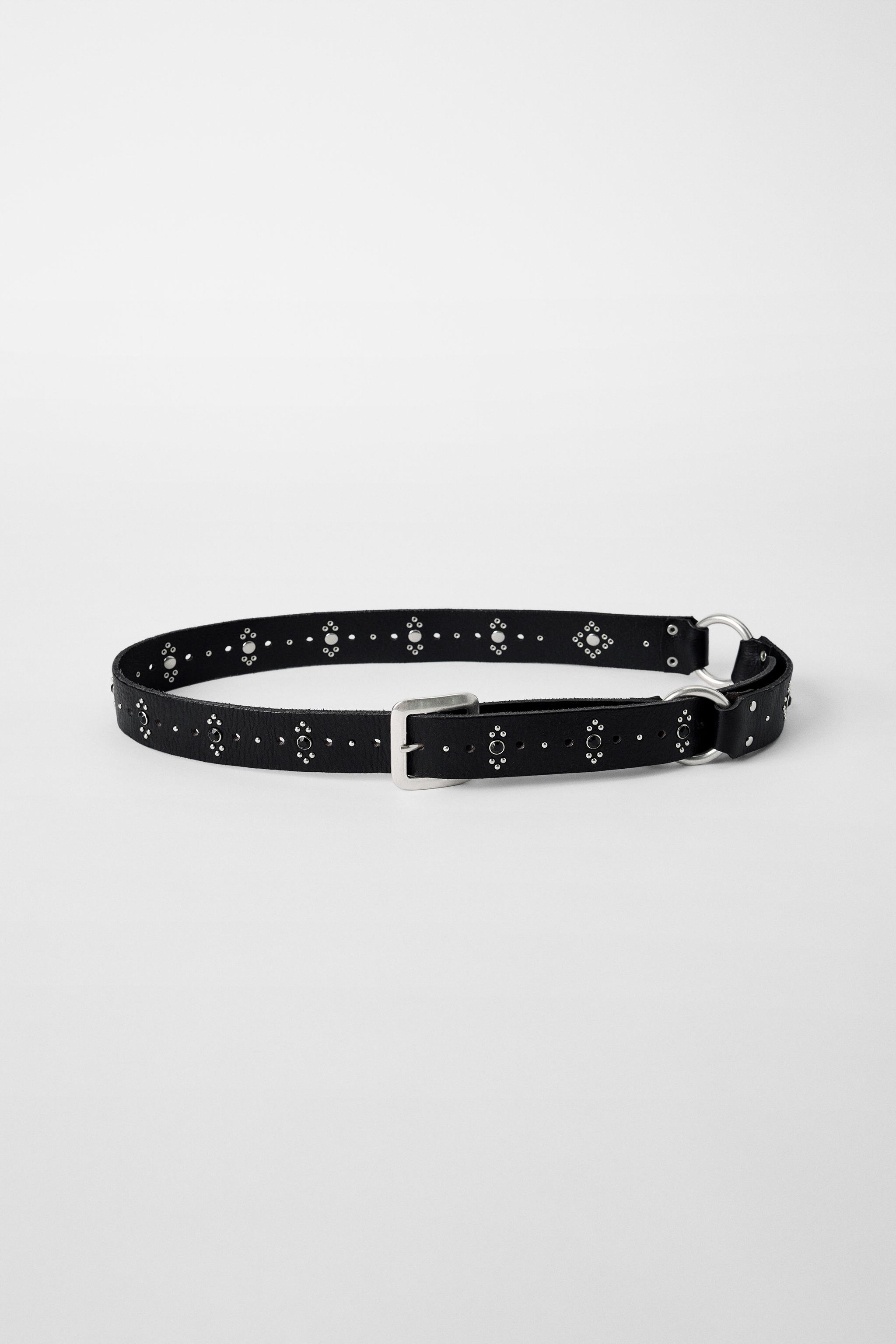 LEATHER BELT WITH STUDS AND WASHERS KATE MOSS X ZARA