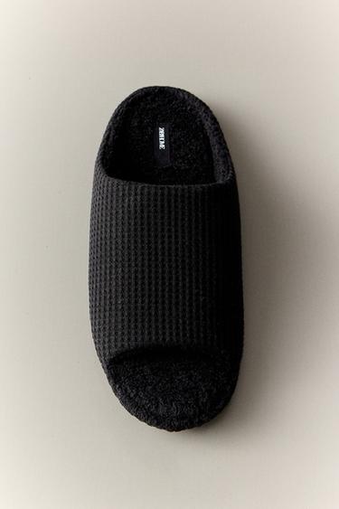 CHINELOS BANHO ALGODÃO TURCO ABERTOS - Preto da Zara