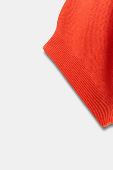 PULL EN MAILLE MANCHES CHAUVE-SOURIS - Orange de Zara - Image 10