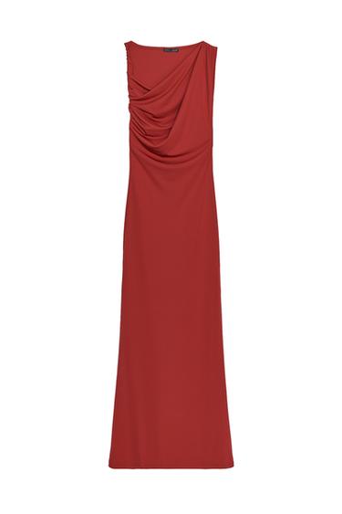 LONG DRAPED DRESS