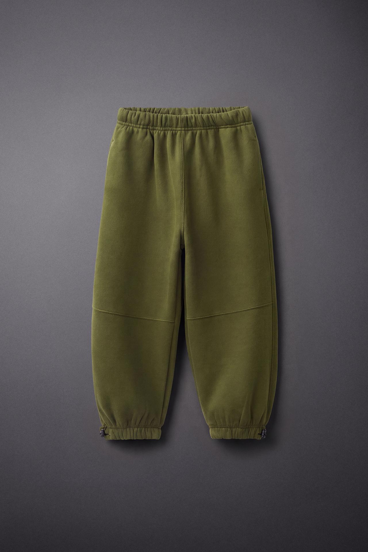 SPORTY JOGGER PANTS WITH STOPPERS — Green