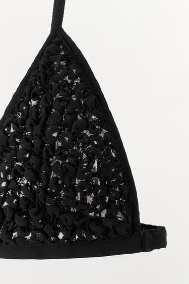STRUCTURED TRIANGLE BRA - Black by Zara - Image 4