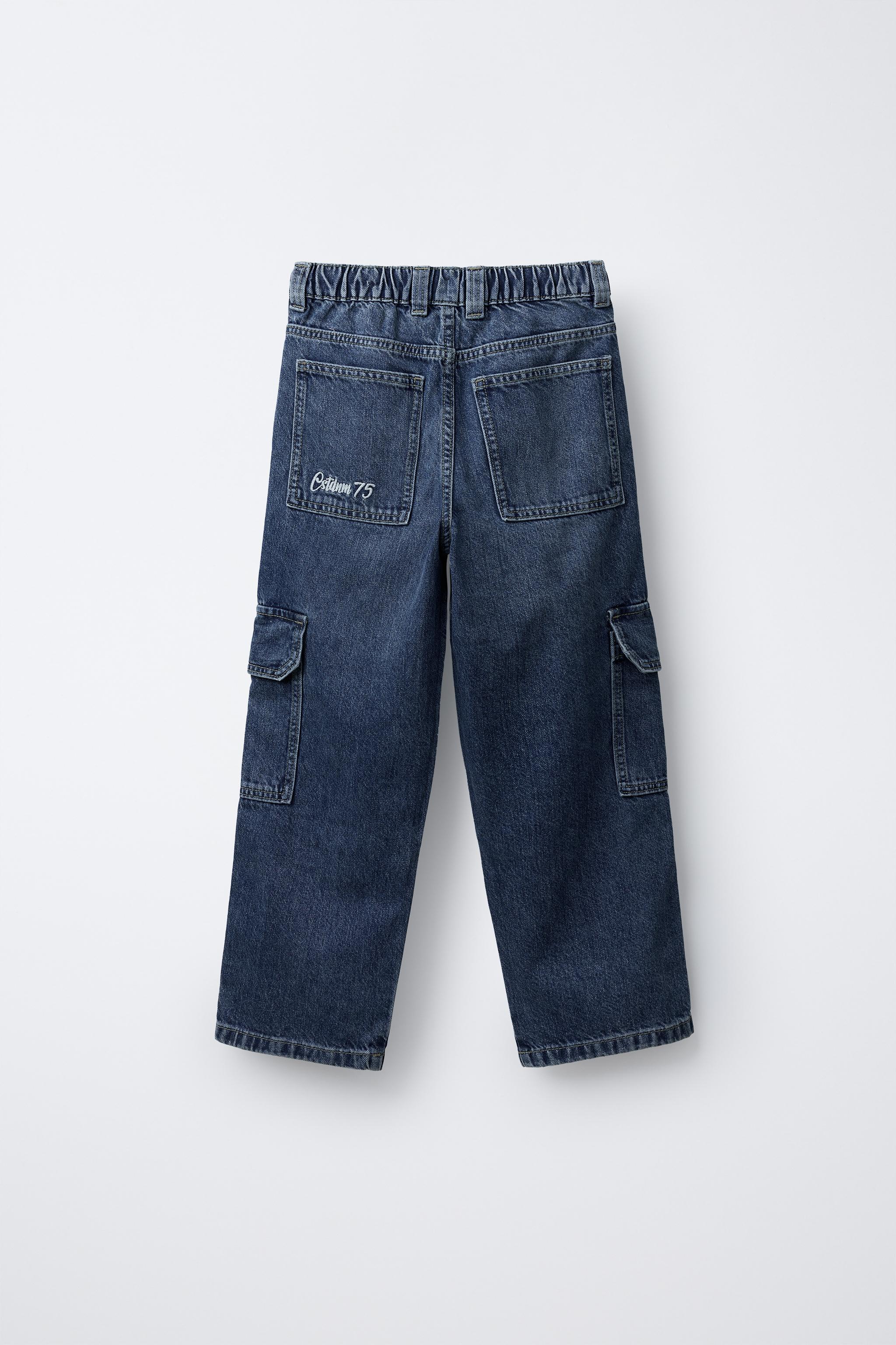 ZARA カーゴデニムパンツ EU42 US32 ZARA】ユーティリティカーゴデニムパンツ EUR42 USA32 - メルカリ