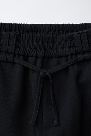 BASIC SUIT TROUSERS WITH BELT - Black by Zara - Image 2