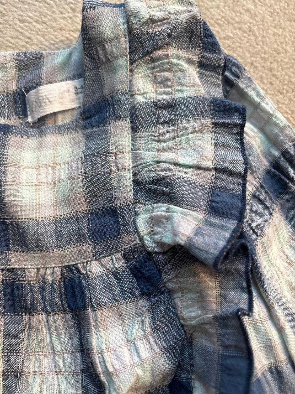 CHECKED DRESS WITH FRILL - Image 2