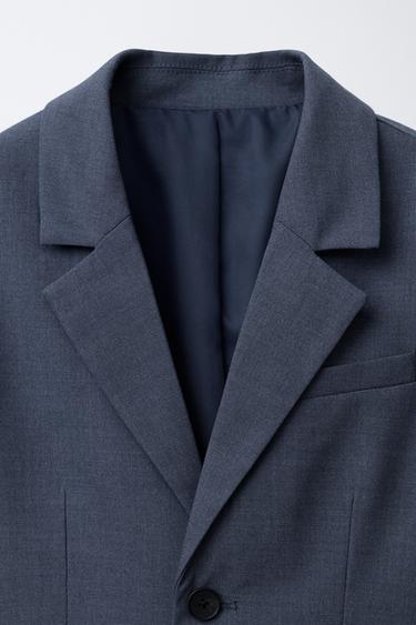 TEXTURED BLAZER - Mid-blue by Zara - Image 2