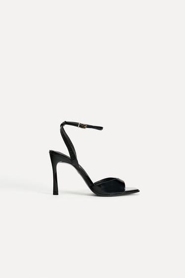 LEATHER HIGH-HEEL SANDALS 50TH ANNIVERSARY - Black by Zara