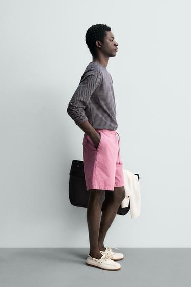 SHORT DÉLAVÉ REGULAR FIT - Rose de Zara - Image 3
