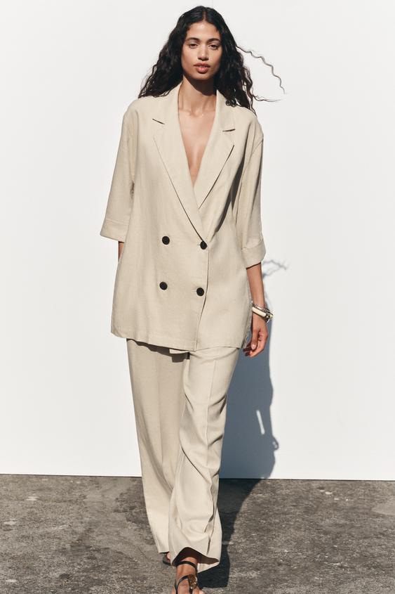 Tailleur Pantalon Zara Haut Classe Femme Zara TOP À FERMOIR