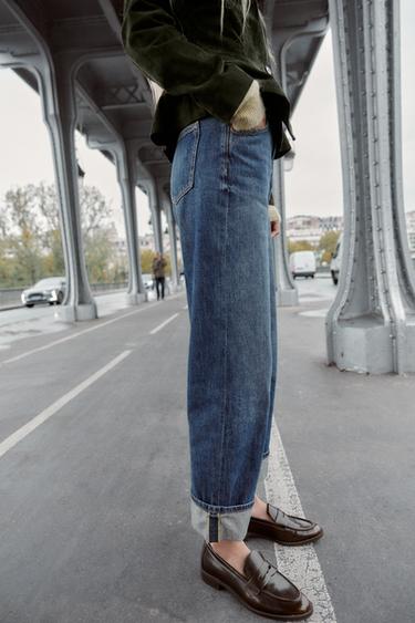 Z1975 WIDE-LEG CROPPED HIGH-WAIST JEANS - Blue by Zara - Image 3