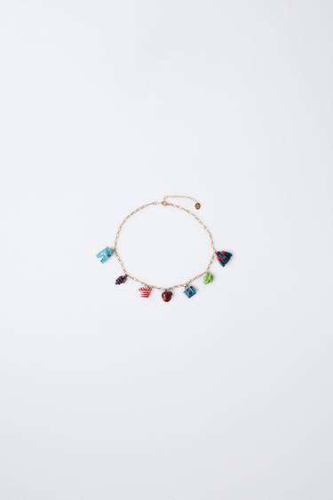 FRUIT OF THE LOOM™ CHARM NECKLACE — Multicolored 1