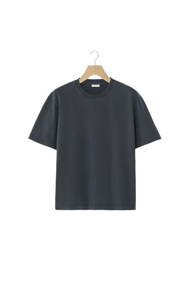 მაისური HEAVYWEIGHT მოკლე სახელოები - Zara-ს Anthracite grey