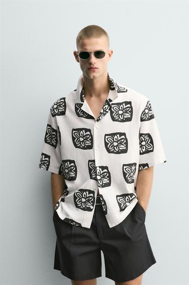 CONTRAST PRINT RELAXED FIT SHIRT - White by Zara