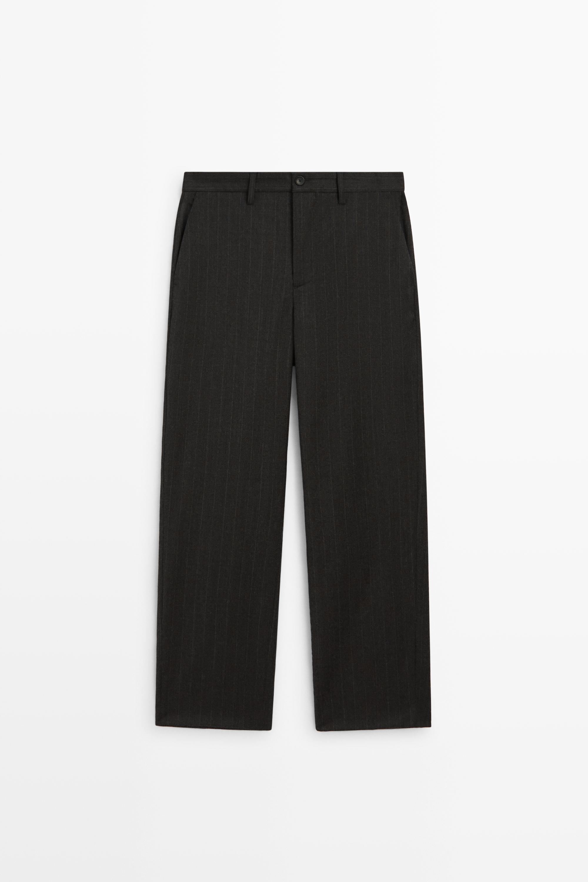 100% wool striped pants