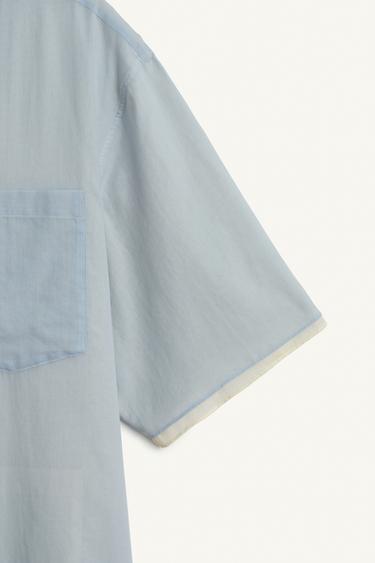 DBL LYR SHRT - Light blue by Zara - Image 8