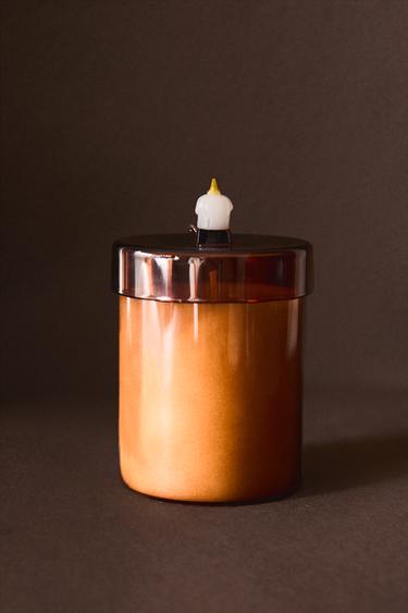 (220 G) SALTED CARAMEL BOROSILICATE SCENTED CANDLE - Cream by Zara - Image 4