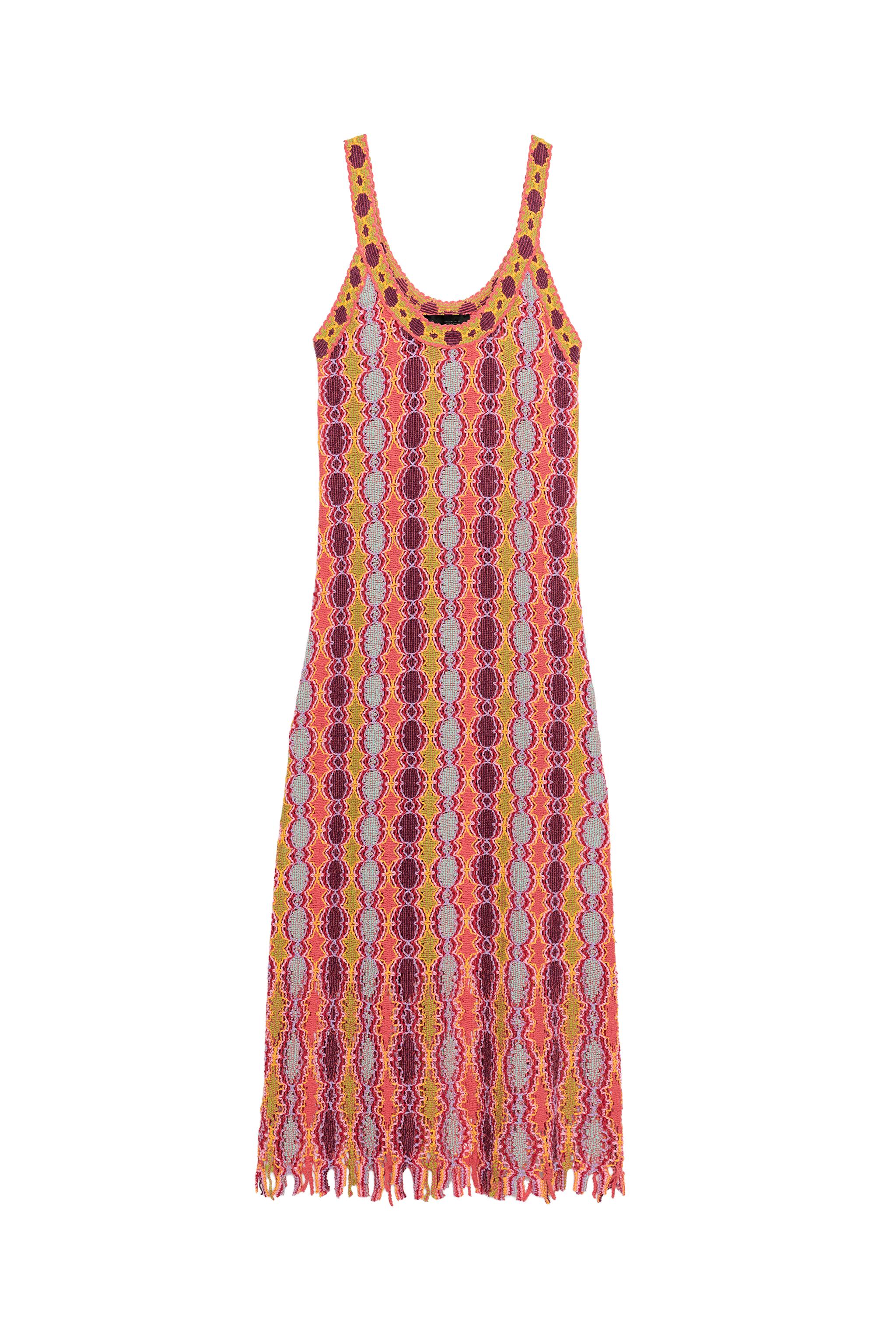 zara multicolor knit dress Zara + Striped Rib Knit Dress