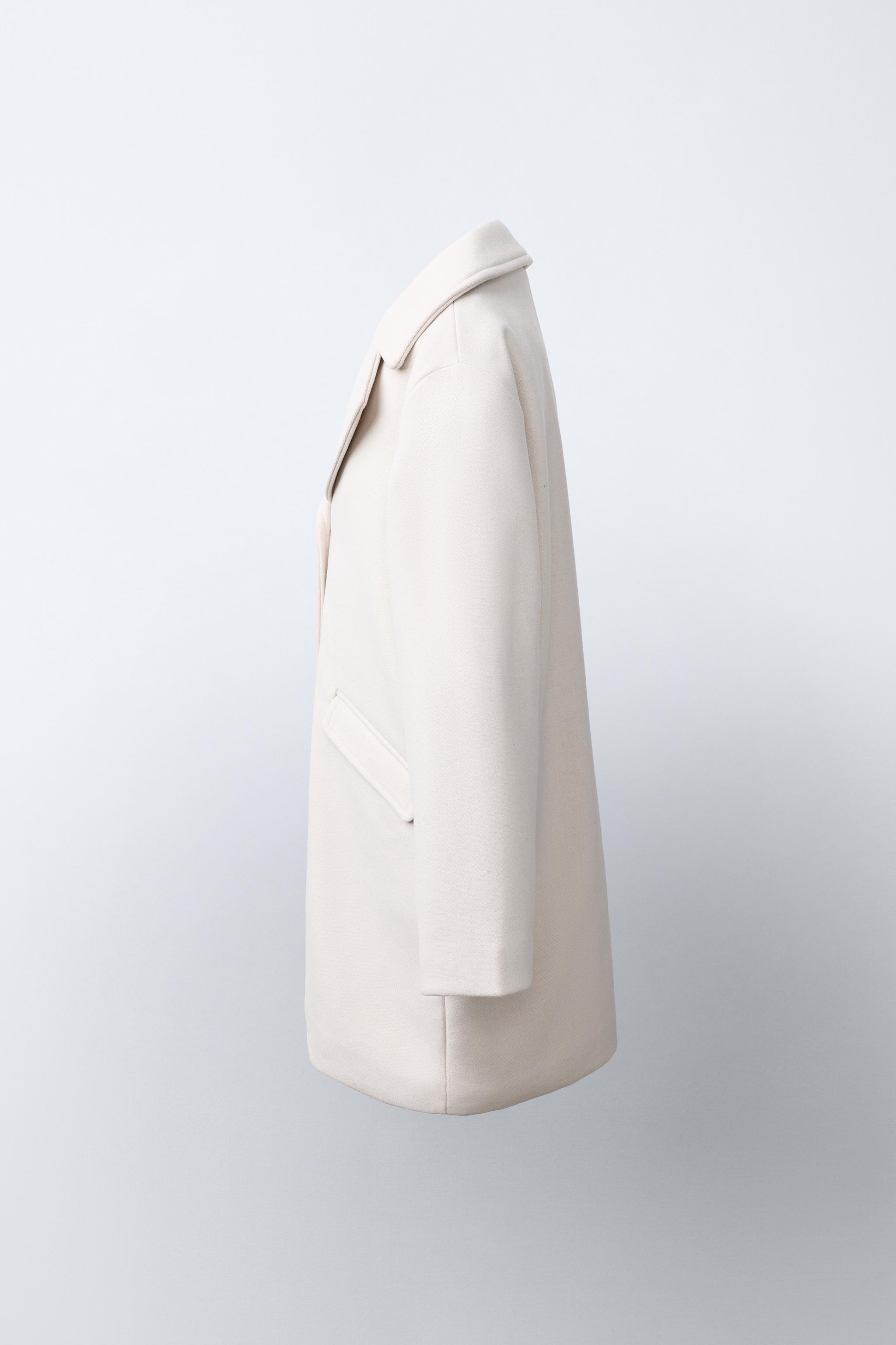 LAPEL COLLAR WOOL-BLEND COAT