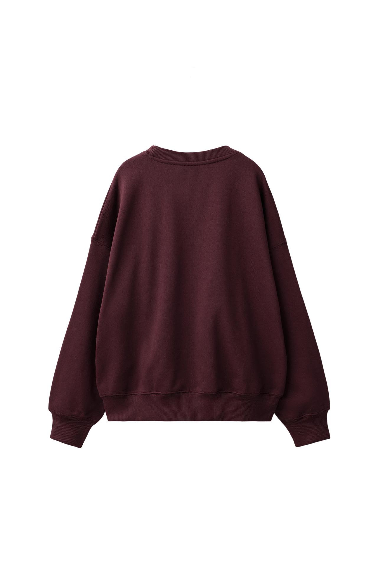 HEAVYWEIGHT PLAIN SWEATSHIRT — Eggplant