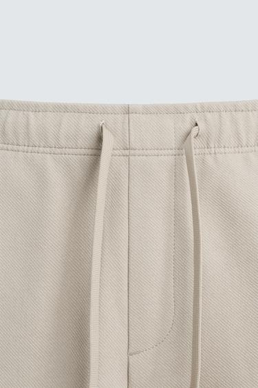 TEXTURED COMFORT BERMUDA SHORTS - Beige by Zara - Image 7