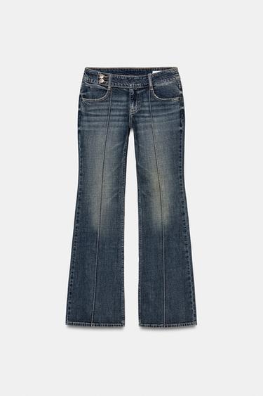 JEANS TRF BOOTCUT 로우라이즈 - Zara 블루