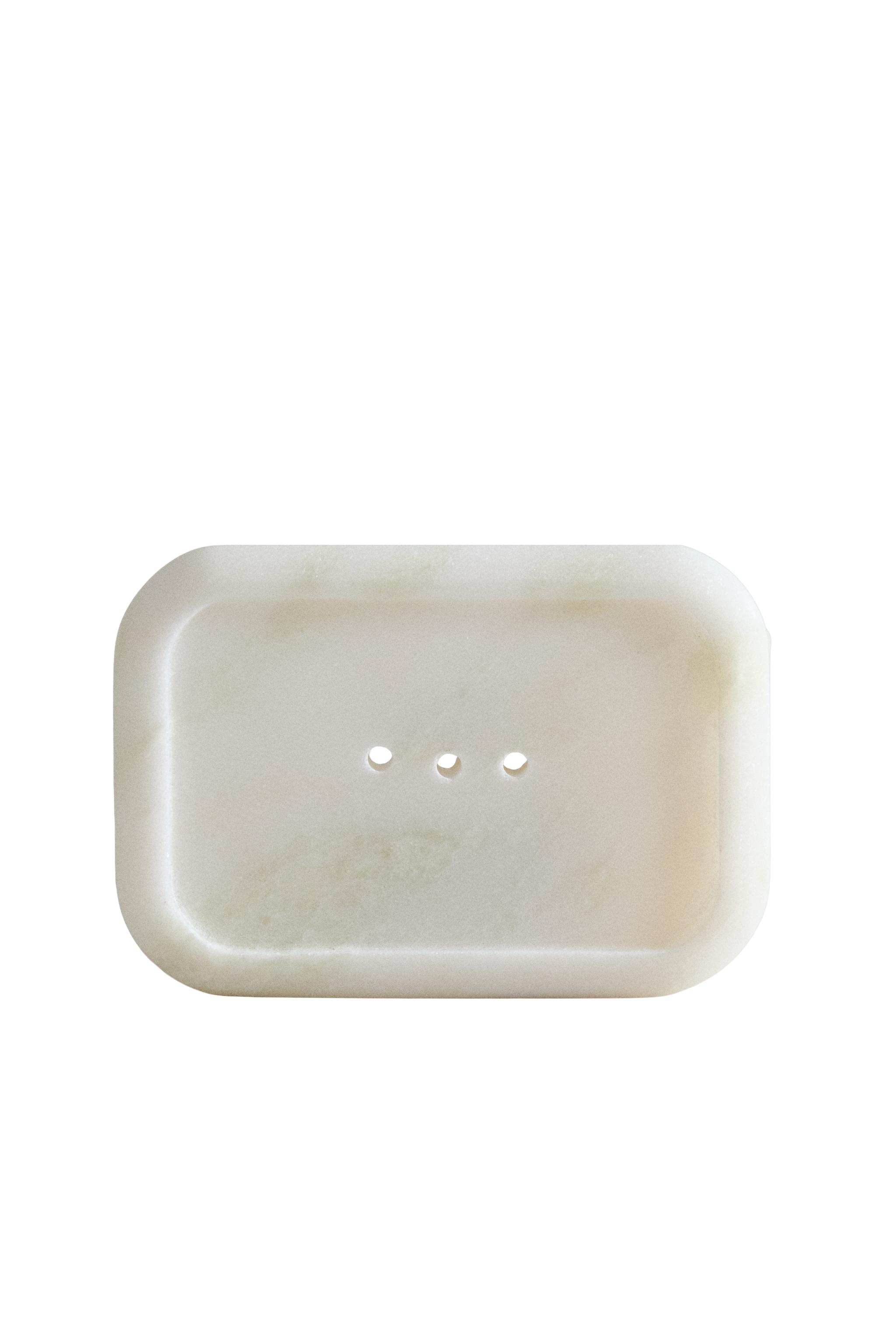 PORTE-SAVON BAIN MARBRE BLANC
