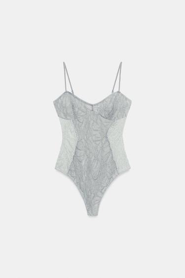 BODI COMBINADO ENCAIXE - Azul / Gris de Zara