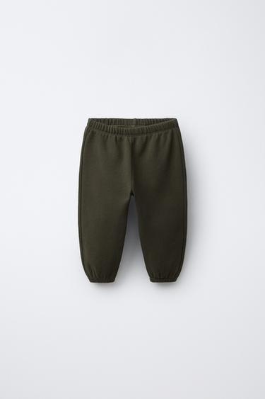 PANTALÓN JOGGER ETIQUETA - Verde oscuro de Zara