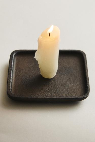 RECTANGULAR METAL CANDLE HOLDER - رمادي أنثراسايت الخاص بـ Zara