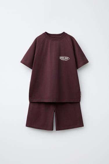 CONJUNTO CAMISETA Y BERMUDA - Vino de Zara
