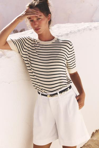 TOP PUNTO RAYAS - rayas de Zara