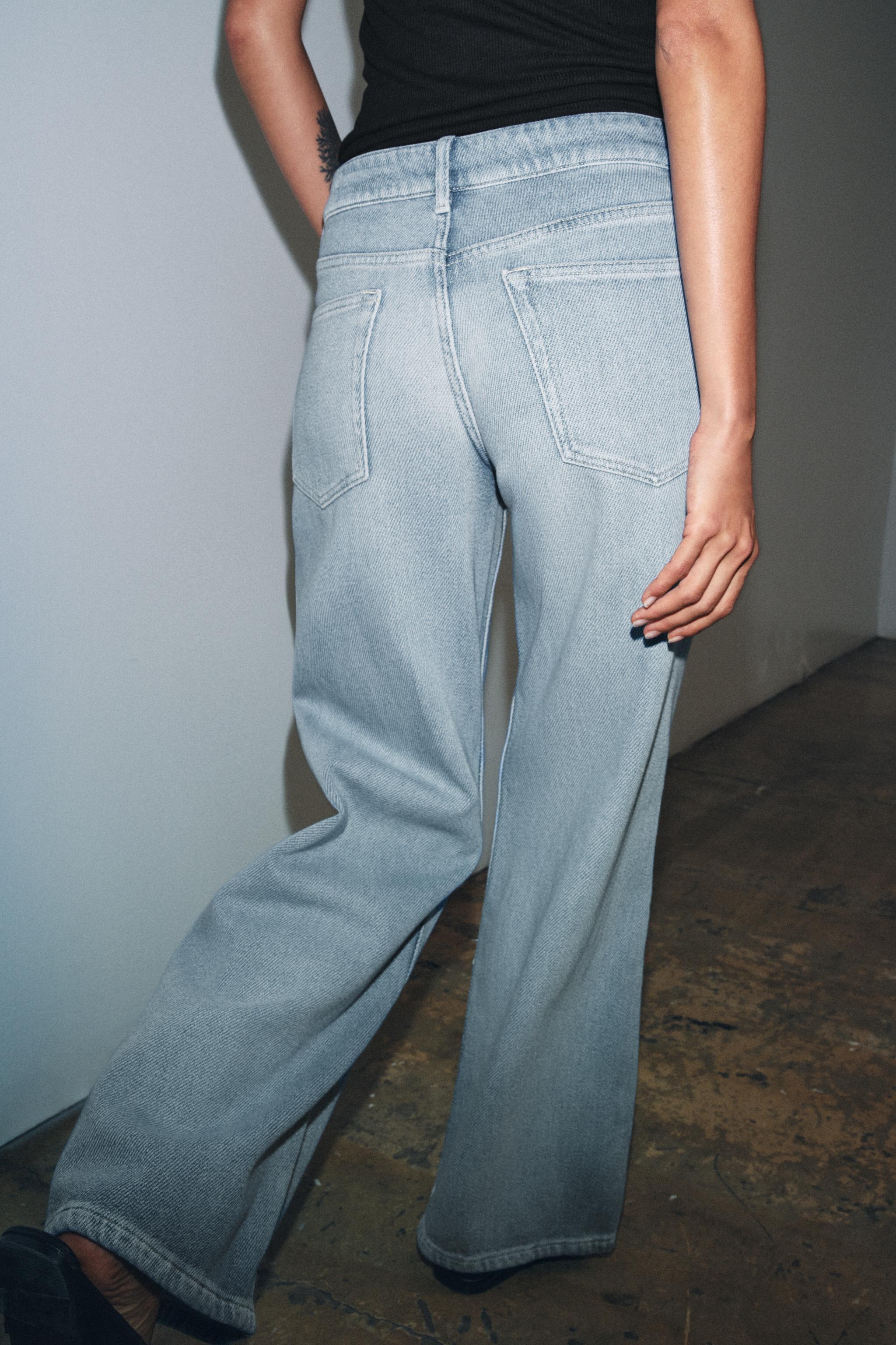 ZW COLLECTION LOW-RISE WIDE LEG JEANS