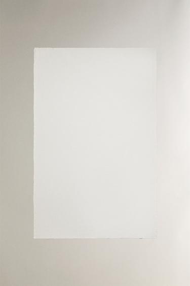 Zaras ENFÄRGAD PLÄD I MUSLIN - Vit - Bild 0