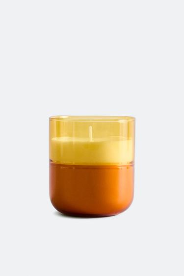 (220 G) COCONUT & PINEAPPLE SCENTED CANDLE - Dark yellow by Zara