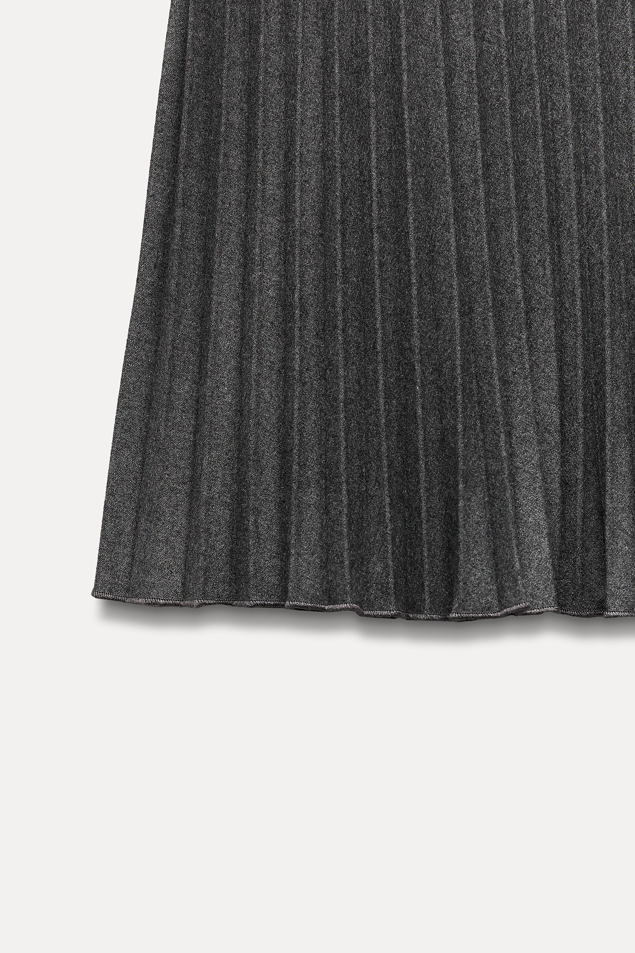 ボックスプリーツ スコート - ミディアムグレー | ZARA Japan / 日本