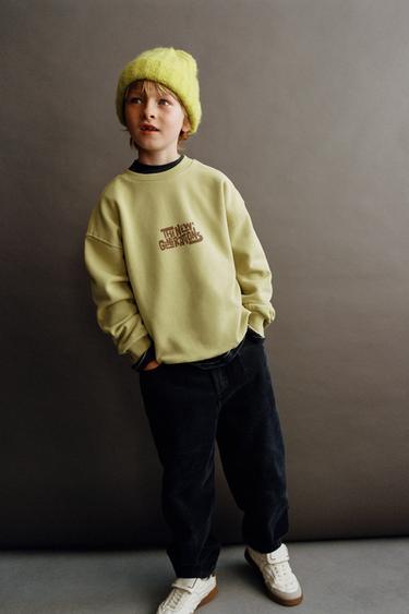 Zara WOOL BLEND KNIT HAT - Yellow