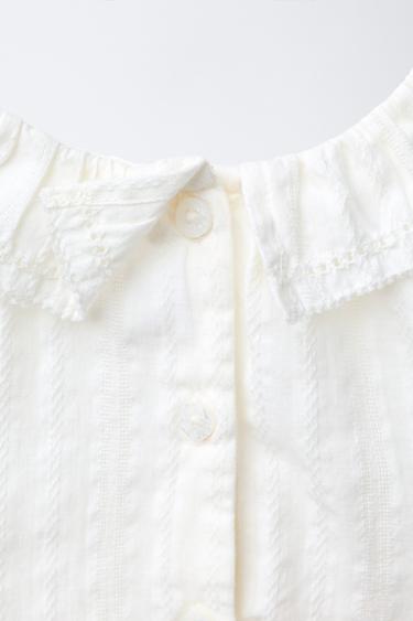 HONEYCOMB TEXTURED BODYSUIT - Ecru by Zara - Image 3