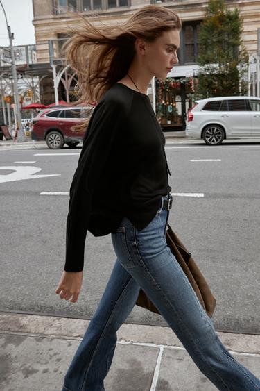 PULL EN MAILLE FINE - Noir de Zara - Image 2