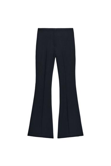 FLARE TROUSERS WITH SIDE SEAMS - Navy blue by Zara