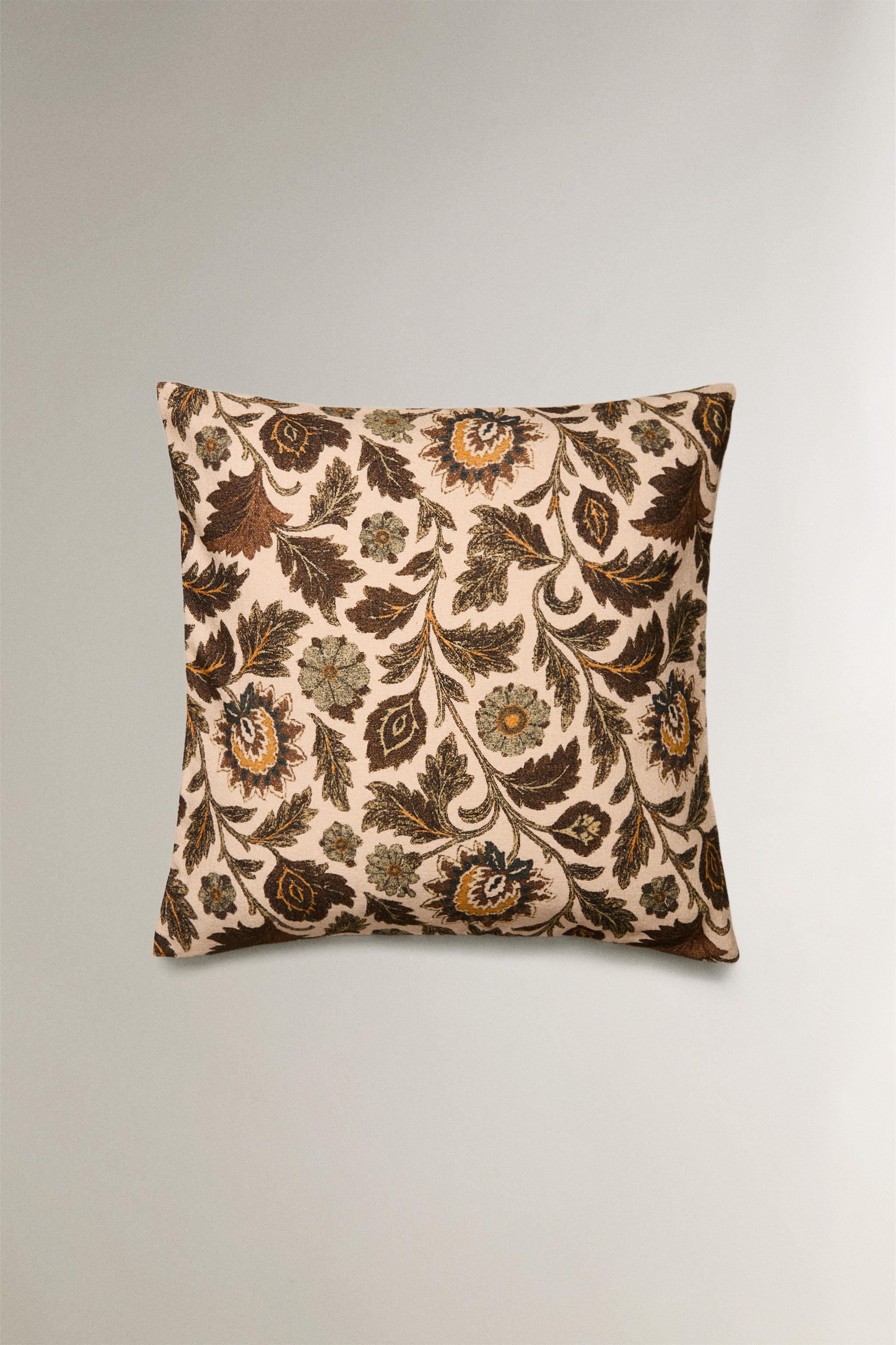 HOUSSE DE COUSSIN IMPRIMÉ FLEURI