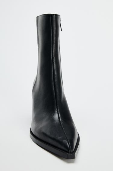 BLOCK HEEL ANKLE BOOTS - Black by Zara - Image 3